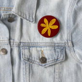 Hübsche Blume - Amber auf Dunklem Maroon Button (Beispiel)