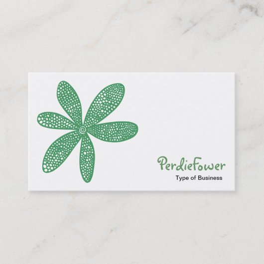 Hübsche Blume - Army Green 669966 Visitenkarte (Vorderseite)