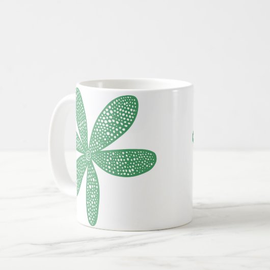 Hübsche Blume - Army Green Kaffeetasse (Vorderseite Links)