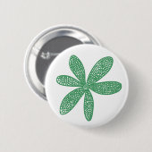 Hübsche Blume - Army Green on White Button (Vorne & Hinten)