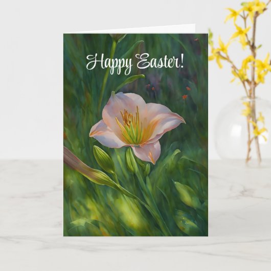 Hübsche Blume Art Ostercard Karte (Gelbe Blume)