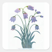 HÜBSCHE BLUME AUF SQUARE STICKER (Vorderseite)