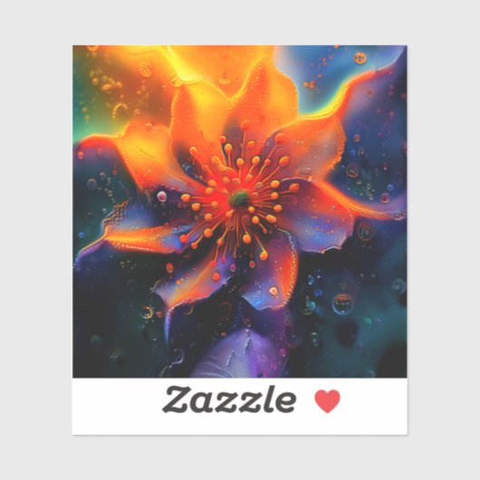 Hübsche Blume Aufkleber (Blatt)