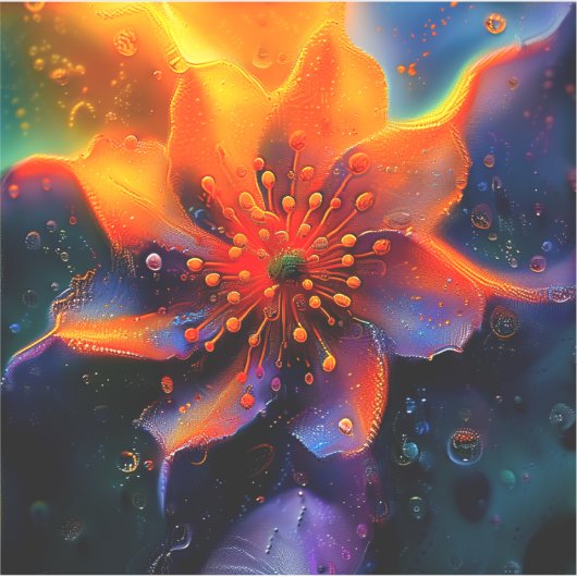 Hübsche Blume Aufkleber (Vorderseite)