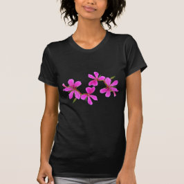 hübsche Blume aus rosa Gärten, Foto mit Blumenmust T-Shirt