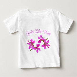 hübsche Blume aus rosa Gärten, Mädchen wie rosa Baby T-shirt