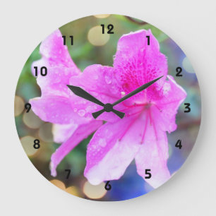 Hübsche Blume aus rosa Garten. Pflanzenbotanisches Große Wanduhr