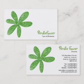 Hübsche Blume - Avocado Green 669933 Visitenkarte (Vorne/Hinten)