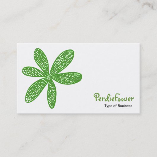 Hübsche Blume - Avocado Green 669933 Visitenkarte (Vorderseite)