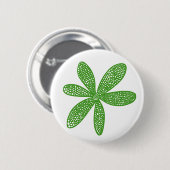 Hübsche Blume - Avocado Green auf Weiß Button (Vorne & Hinten)