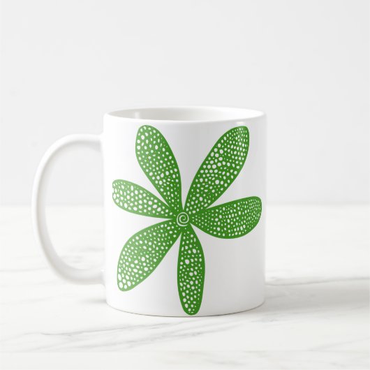 Hübsche Blume - Avocado Green Kaffeetasse (Links)