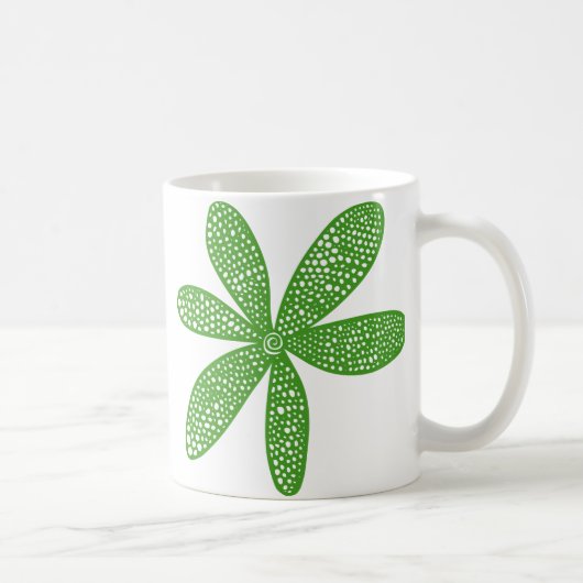 Hübsche Blume - Avocado Green Kaffeetasse (Rechts)