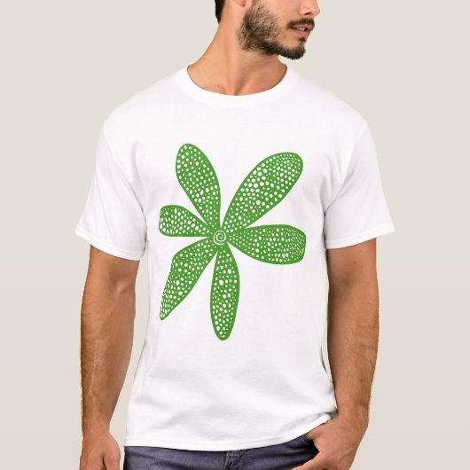 Hübsche Blume - Avocado Green T-Shirt (Vorderseite)