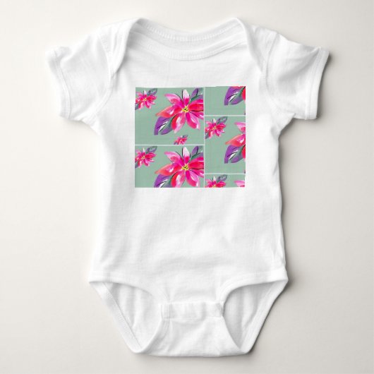 Hübsche Blume Baby Anzug Strampler (Vorderseite)