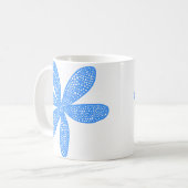 Hübsche Blume - Baby Blue Kaffeetasse (Vorderseite Links)