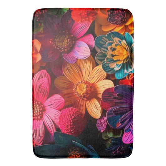 Hübsche Blume Badematte (Vorderseite Vertikal)