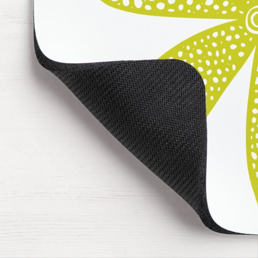 Hübsche Blume - Bananengelb Mousepad (Ecke)
