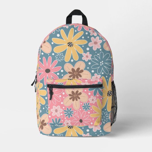 Hübsche Blume Bedruckter Rucksack (Vorderseite)