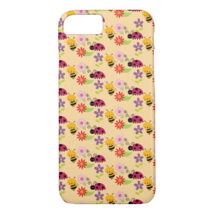 Hübsche Blume Bienen und Ladybug Muster Case-Mate iPhone Hülle
