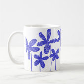 Hübsche Blume - Blau Kaffeetasse (Links)