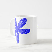 Hübsche Blume - Blau Kaffeetasse (Vorderseite Links)