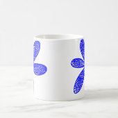 Hübsche Blume - Blau Kaffeetasse (Mittel)