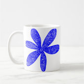 Hübsche Blume - Blau Kaffeetasse (Links)
