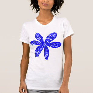 Hübsche Blume - Blau T-Shirt