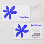 Hübsche Blume - Blau Visitenkarte (Vorne/Hinten)
