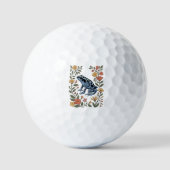 Hübsche Blume Blaue Pfeilgiftfrosch Kröte Froschli Golfball (Vorderseite)
