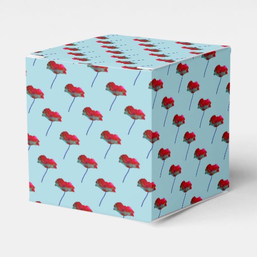 Hübsche Blume Blumenmohn Geschenkschachtel (Vorderseite)