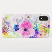 Hübsche Blume Boho Floral Watercolor Design Case-Mate iPhone Hülle (Rückseite (Horizontal))
