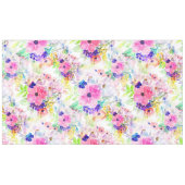 Hübsche Blume Boho Floral Watercolor Design Tischdecke (Vorderseite (Horizontal))