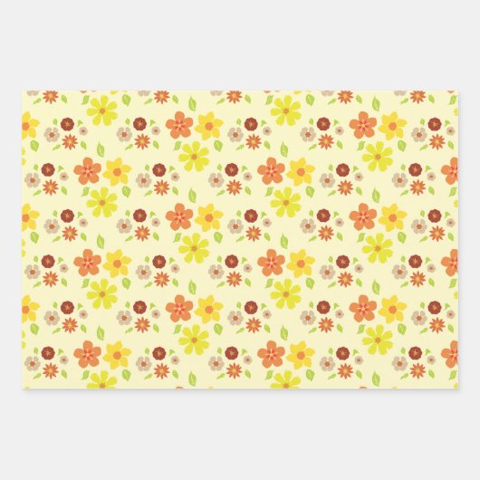 Hübsche Blume Boho Geschenkpapier Set (Vorderseite 3)