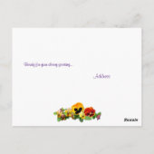Hübsche Blume Bouquet Denken Sie an Sie Postkarte (Rückseite)