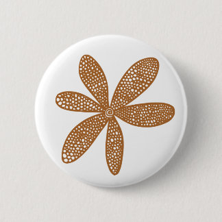 Hübsche Blume - braun Button
