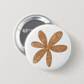 Hübsche Blume - braun Button (Vorne & Hinten)