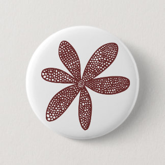 Hübsche Blume - braun Button