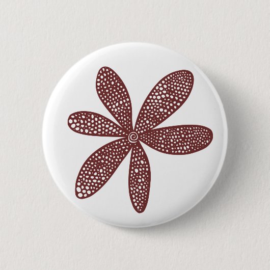 Hübsche Blume - braun Button (Vorderseite)
