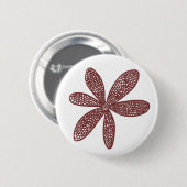 Hübsche Blume - braun Button (Vorne & Hinten)