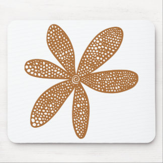 Hübsche Blume - braun Mousepad