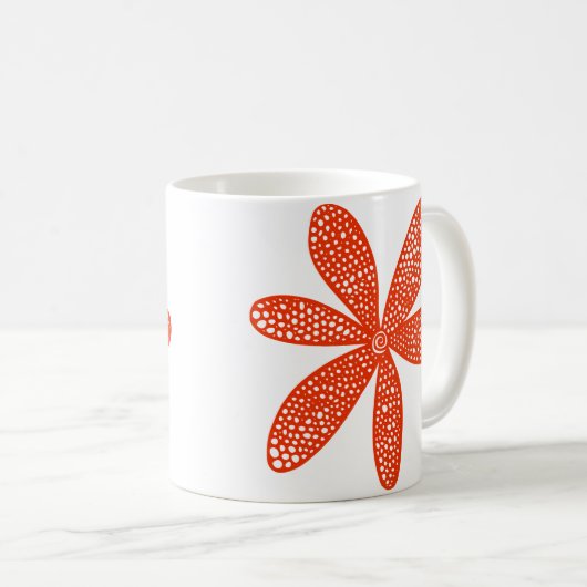 Hübsche Blume - Brick Red Kaffeetasse (VorderseiteRechts)
