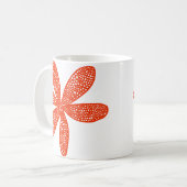 Hübsche Blume - Brick Red Kaffeetasse (Vorderseite Links)