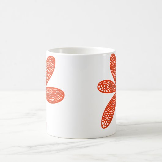 Hübsche Blume - Brick Red Kaffeetasse (Mittel)
