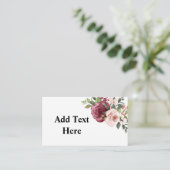 Hübsche Blume Burgund und Pink Begleitkarte (Stehend Vorderseite)