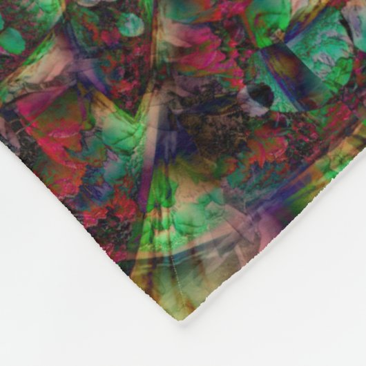 Hübsche Blume Burst Abstrakt Fleecedecke (Ecke)