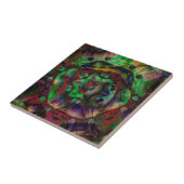 Hübsche Blume Burst Abstrakt Fliese (Seite)