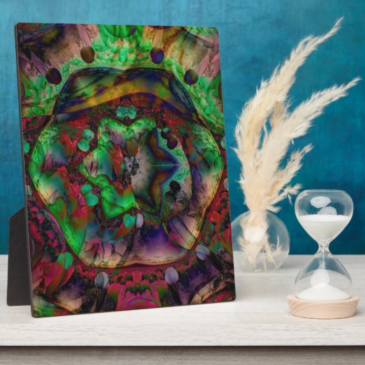 Hübsche Blume Burst Abstrakt Fotoplatte (Seite)