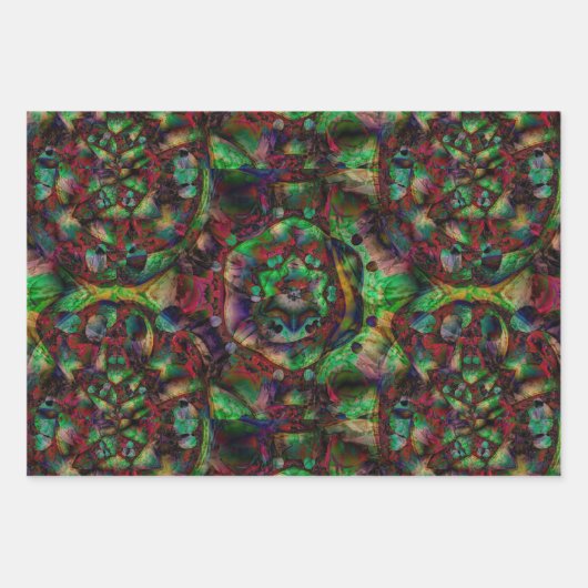 Hübsche Blume Burst Abstrakt Geschenkpapier Set (Vorderseite 2)