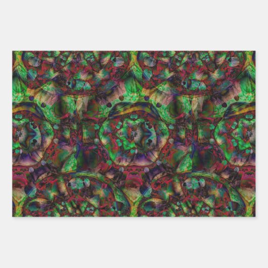 Hübsche Blume Burst Abstrakt Geschenkpapier Set (Vorderseite)